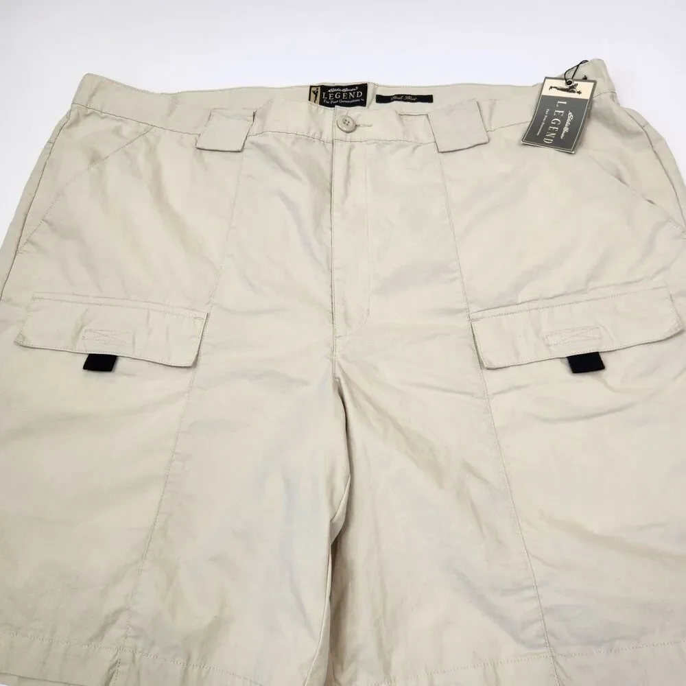 NEW Eddie Bauer Mens Legend Multipocket Utility Flat Front Pack Shorts 46